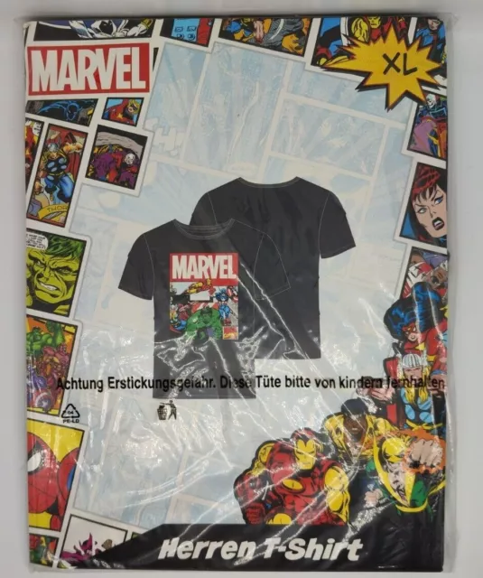 Marvel Avengers T-Shirt Hulk Thor Iron Man Captain America Schwarz 100%Baumwolle