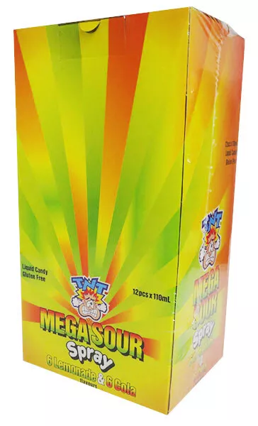 TNT Mega Candy Sour Spray - Cola and Lemonade (12 x 110ml)
