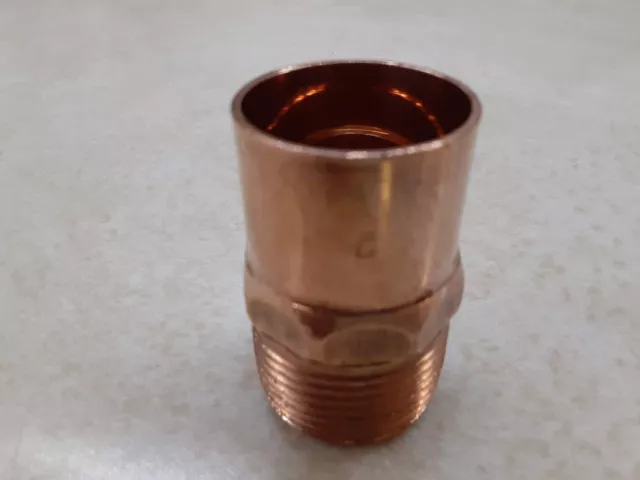 Mueller 1" Male Copper Threaded Adapter - 1" Sweat x 1" NPT Thread x 2" Deep
