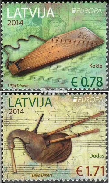 Lettland 904A-905A (kompl.Ausg.) postfrisch 2014 Musikinstrumente