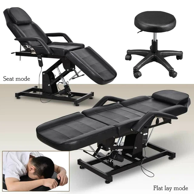 Beauty Black FULLY Electric Adjustable Facial Bed Massage Table Studio Furniture
