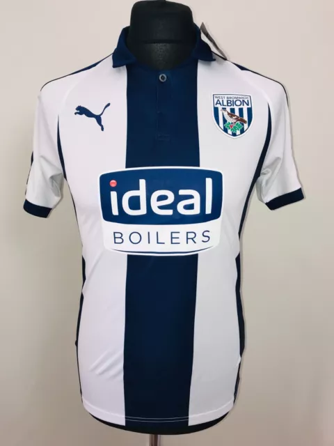 West Bromwich Albion Home Football Shirt Size Small West Brom Soccer Jersey