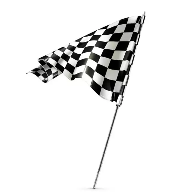 BLACK AND WHITE Rectangle Lattice Flag Motorsport Starting End Banner ...
