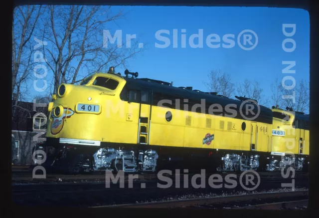 Original Slide C&NW System Chicago & North Western Clean Paint F7A 401 Chicago