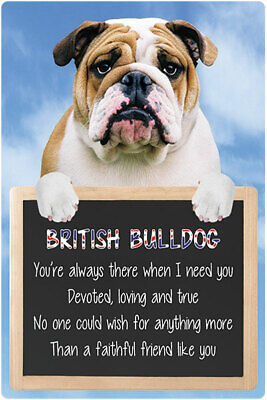 British Bulldog sign BULLDOGS signs faithful friend dog quote wall hanging dogs