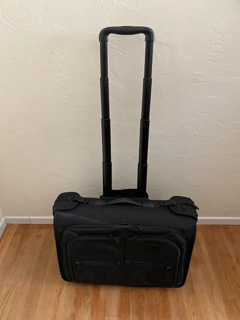 TUMI Alpha 22037DH 22-Inch Black Carry-On Wheeled Garment Bag Rolling Suitcase 3