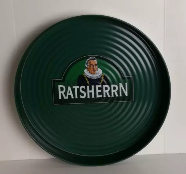 Ratsherrn Tablett,  Serviertablett, Kellnertablett,  Bier, grün, Kunststoff,