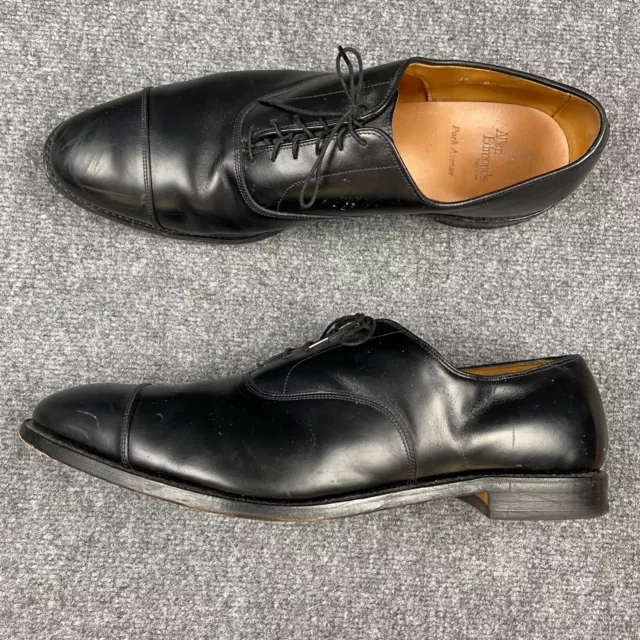 Allen Edmonds Shoes Mens 18 Black Leather Park Avenue Cap Toe Oxford Made in USA