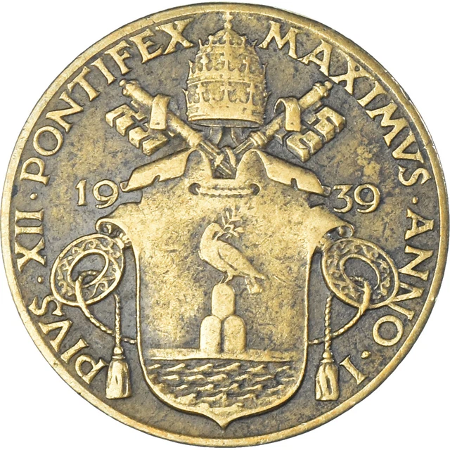 [#1149931] Coin, VATICAN CITY, 5 Centesimi, 1939, EF, Aluminum-Bronze, KM:22