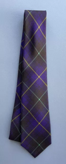 KITON NAPOLI TIE Mens 7 Fold Handmade Woven  NEW 59" X 3.25 Purple and Green 3