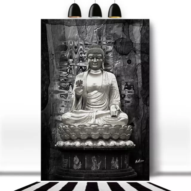 Buddha Abstraktes Bilder Leinwand Wandbilder Modern Kunst Deko Art XXL 3559A