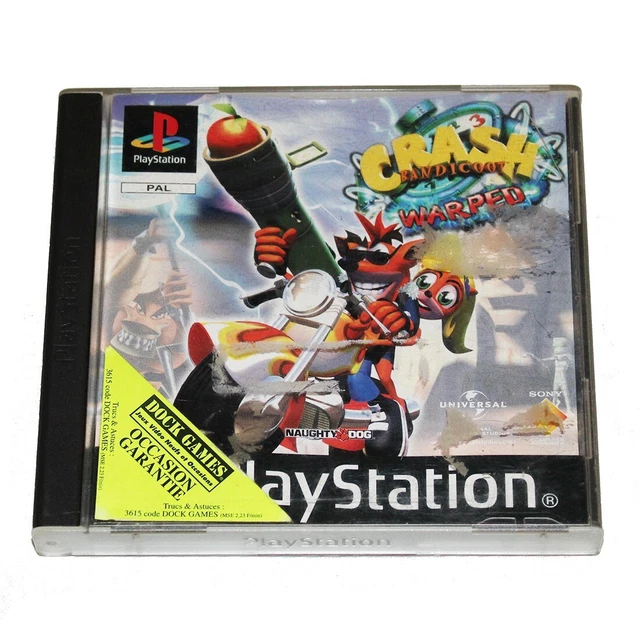 Crash Bandicoot Warped Sur PS1 – Jeu Complet, Bon état – Version PAL