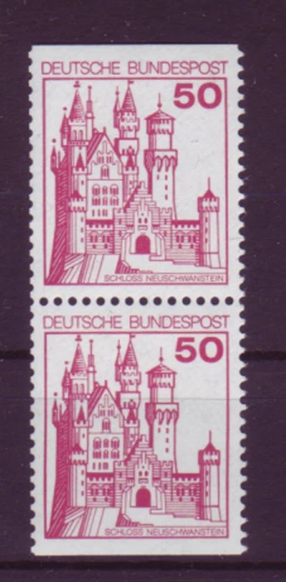 Bund 916 C/D ZD oben+unten geschnitten aus MH Burgen+Schlösser 50 Pf postfrisch