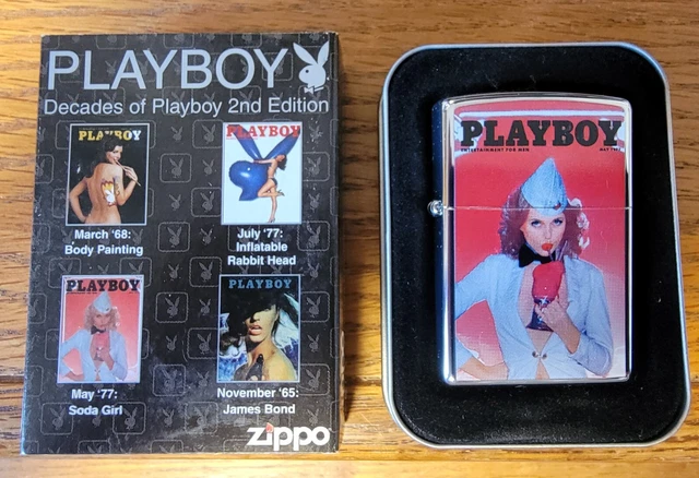 Zippo 20951 Playboy Cover May 77 High Polish Chrome New in Box Retired 2005