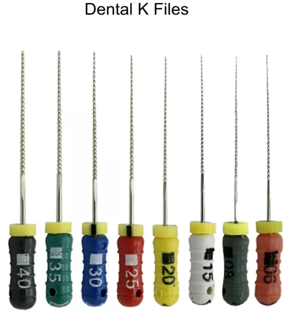 Dental Endodontic K-files Hand Use Root Canal File 21mm/25mm/31mm Assorted