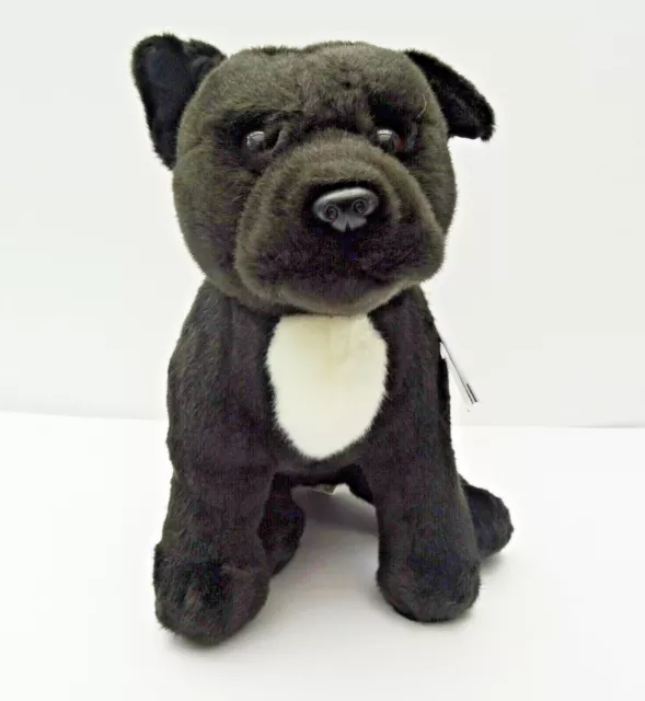 Amstaff Staffie Staffordshire Bull Terrier 12" Plush Black, Blue, Brindle or Red