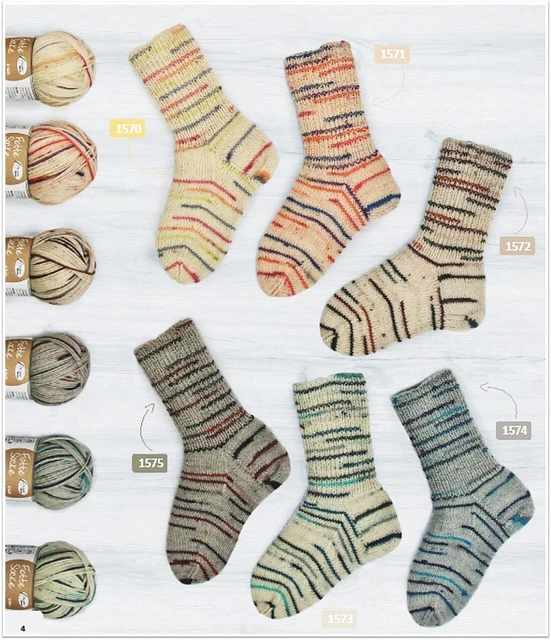 100g Flotte Socke Natura Sockengarn Strumpfwolle 4-fach stricken GP 64,90€/1kg