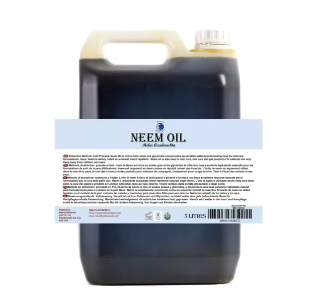 Mystic Moments | Neem Carrier Oil - 100% Pure - 10 Litres