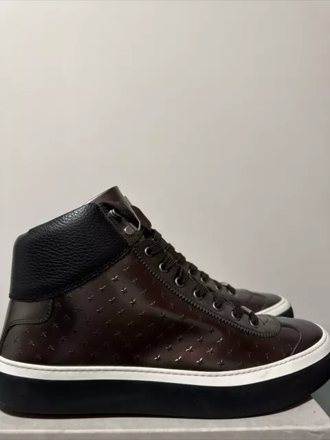 Jimmy Choo Belgravia Star Studded High Top Sneakers Size US12 UK11.5 EU45 3