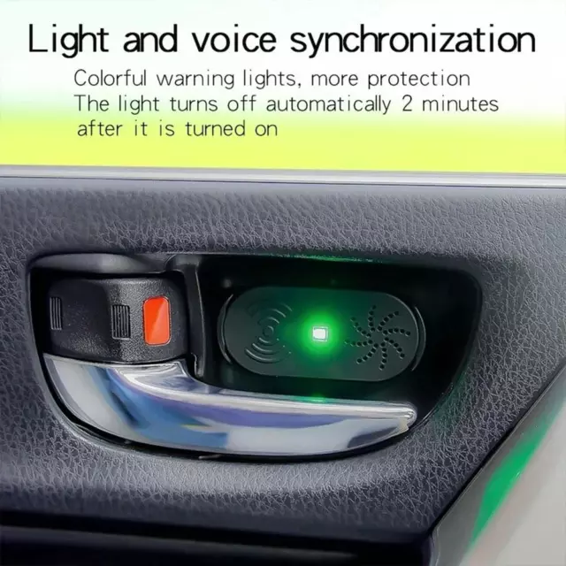 Car Door Alarm Light Flashing Anti-theft Sensitivity Sensor Loud Volume Ala W2W8 3