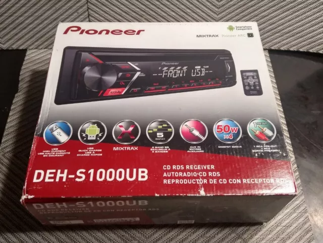 Pioneer DEH-S320BT Autoradio 1-DIN avec CD, RDS, Bluetooth, USB, Compatible  Android