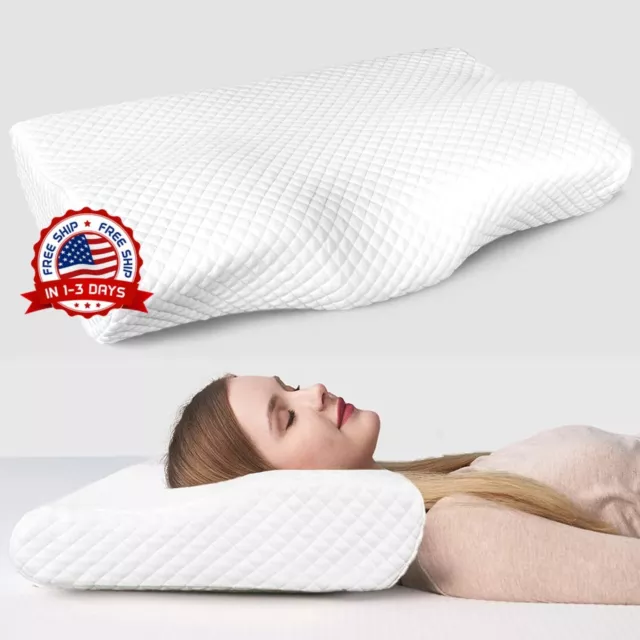 Almohada Para Dormir Ergonomica Ortopedica Gel Contorno Dolor De Cuello Cervical