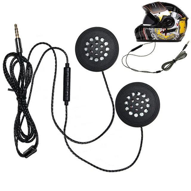 3 5MM WIRED Motorcycle Helmet Speaker HD Microphone Wind Noise