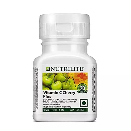 Amway NUTRILITE Vitamin C Cherry Plus,Pack of 60 tablets