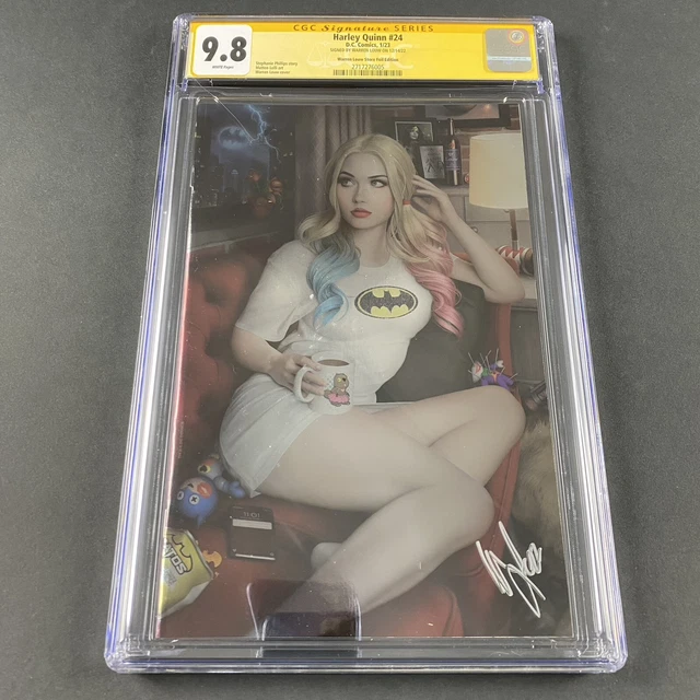 Harley Quinn 24 CGC 9.8 Signed By Warren Louw! Virgin Foil Variant