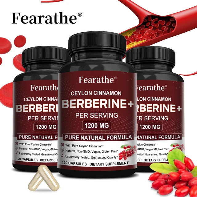 ORGANIC BERBERINEWITH CEYLON Cinnamon Healthy Cholesterol, Blood