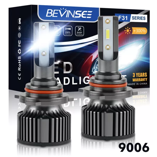 Bombillas antiniebla LED Bevinsee HB4 9006 6000K aptas para BMW Serie 3 E46 1998-2011