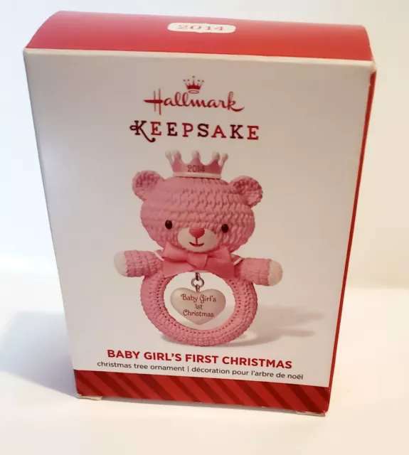 Hallmark Keepsake Ornament 2014 Baby Girl's First Christmas NIB
