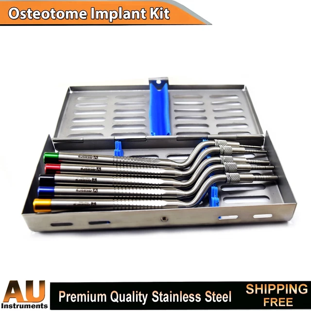 SURGICAL IMPLANT OSTEOTOME Curved Sinus Lift Offset Concave Tip Bone ...