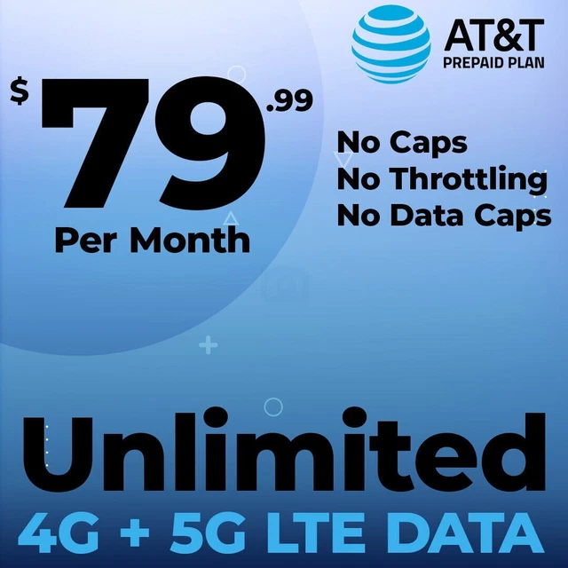BUSINESS ENTERPRISE UNLIMITED Data Plan Rental AT&T Sim Card 4G LTE 5G