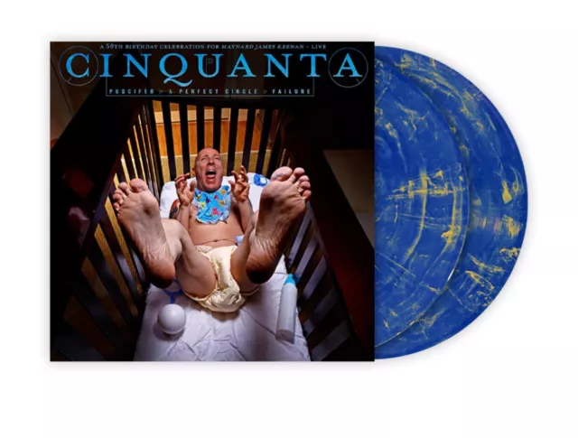 Maynard James Keenan Puscifer Cinquanta Blue Gold Swirl Vinyl LP ONLY 300 MADE