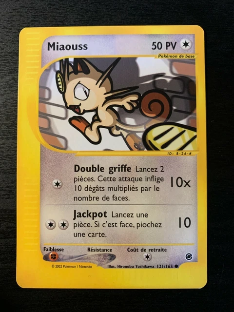 Carte Pokémon COMMUNE Miaouss 121/165 Expédition FR Wizards