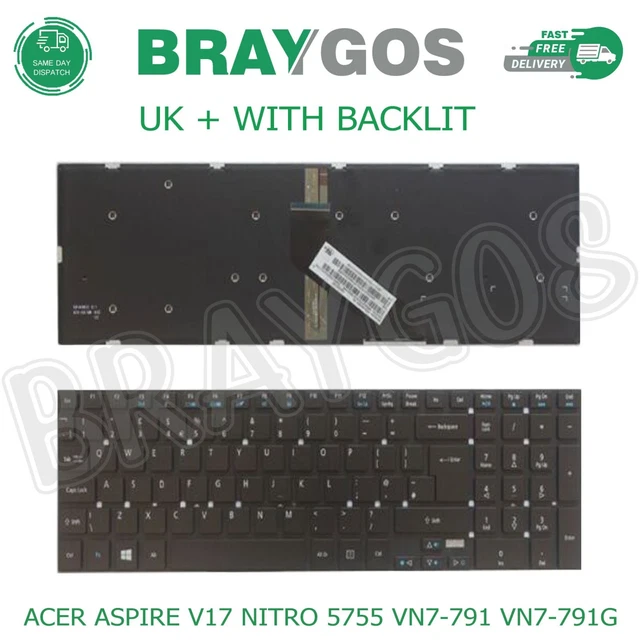 Touche De Clavier De Remplacement Pour Acer Aspire VN7-791, V17 Nitro - Occasion
