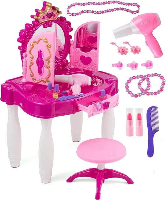 Prextex Enchanting Princess Set Tavolo Bambini Vanity - Trucco Rosa Glamour...