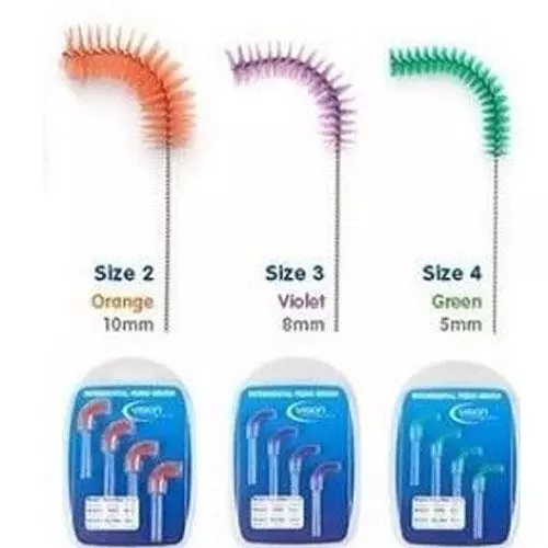 Vision Interdental Brush - 4 Brushes Per Pack x Pack of 3