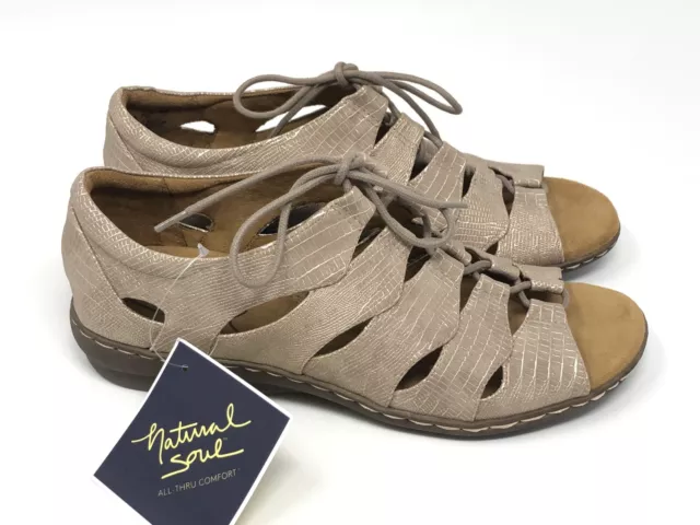 NATURAL SOUL BEATRICE GLADIATOR SANDAL Womens Size 10 Rose