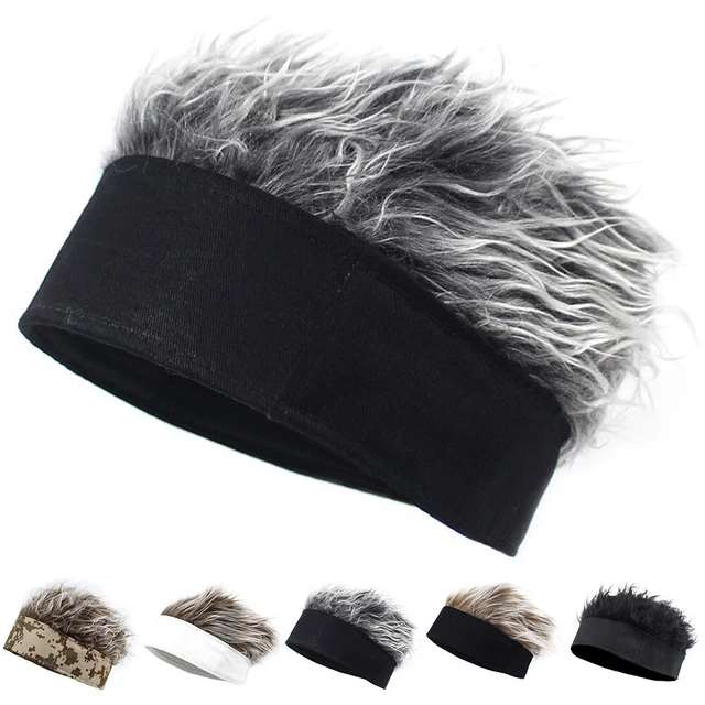 Breathable Baseball Cap Men Women Beanie Soft Toupee Street Hat Black Gray
