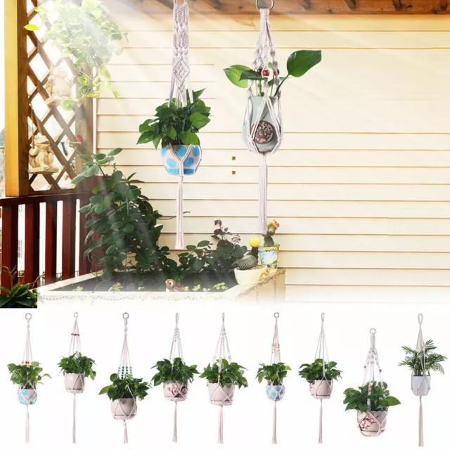 pflanzen Kleiderbügel Hängender Korb Pflanzer korb Seil Blumentopf halter