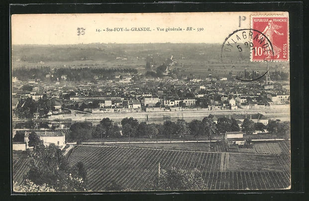 CPA Sainte-Foy-la-Grande, Vue generale 1909