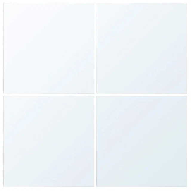IKEA LOTS 4PACK frameless modern wall mirror Decorations 12”x12”, 4 in