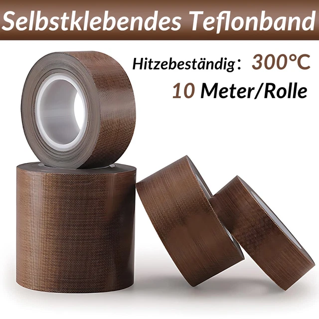 13/25/50/100mm Hochtemperatur Teflonklebeband PTFE-Klebeband Folie Selbstklebend - Foto 13