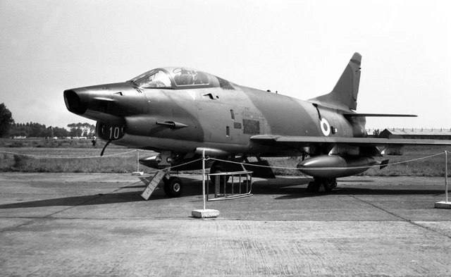 Italian Air Force, Fiat G-91Y at Coxyde, 11 Aug 1969 - B&W Neg_5639