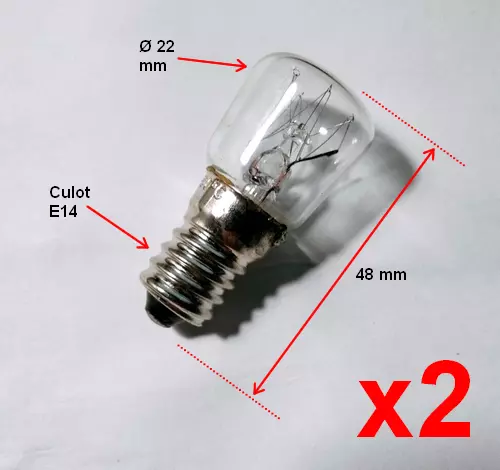 Lampe de four E14 40W 230V T29 (300°) - Pièces four