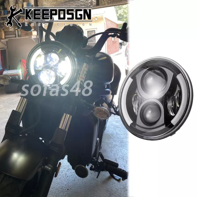 Motorrad 7'' Zoll LED Scheinwerfer Blinker Fernlicht IP67 für Kawasaki Vulcan S