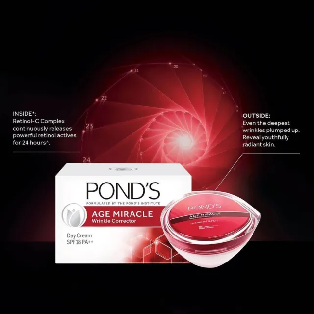 Ponds Age Miracle 50 gm Wrinkle Corrector SPF 18 PA++ Day Cream Free Ship USA