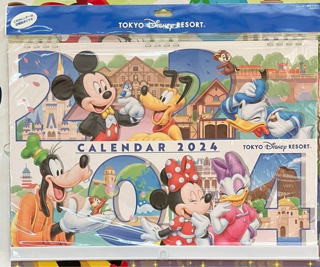 CALENDAR 2024 TOKYO Disney Resort Wall Mickey Minnie Donald Goofy Japan